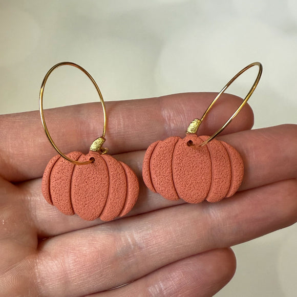 Burnt Orange Pumpkin Hoops