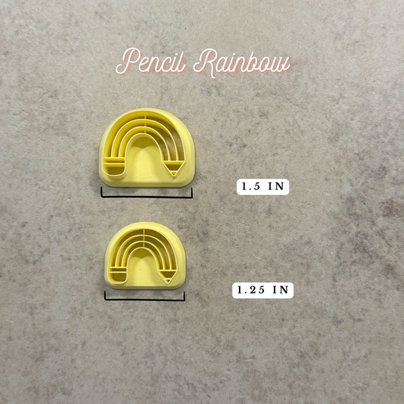 Pencil Rainbow Clay Cutter - Various Sizes
