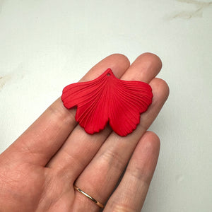 Red Ginkgo Acrylic Charms
