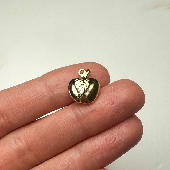 24K Gold Plated Apple Charms