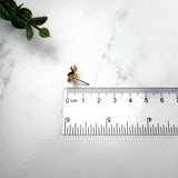 18K Gold Maple Leaf Earring Posts with Loop — Fall Findings