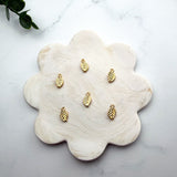 18K Gold Leaf Charms — Dainty Gold-Plated Leaf Pendants