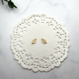 18K Gold Leaf Charms — Dainty Gold-Plated Leaf Pendants