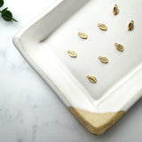 18K Gold Leaf Charms — Dainty Gold-Plated Leaf Pendants