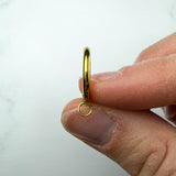 18K Gold Huggie Hoops with Loop — Hinged Hoop Findings