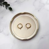 18K Gold Huggie Hoops with Loop — Hinged Hoop Findings