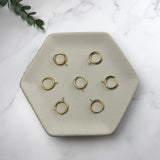 18K Gold Huggie Hoops with Loop — Hinged Hoop Findings