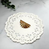 18K Gold Sunburst Fan Stud Posts with Loop — Statement Findings