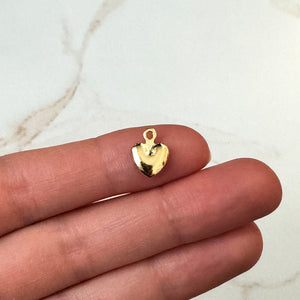 (11mm) 24K Gold Plated Heart Charms