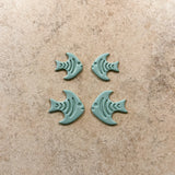 (1 in or 1.25 in) Mirrored Tropical Fish Clay Cutter Set (Embossing)