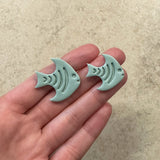 (1 in or 1.25 in) Mirrored Tropical Fish Clay Cutter Set (Embossing)