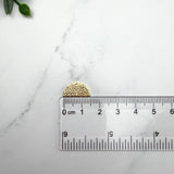 Gold Hammered Half Circle Connectors — Nickel-Free Brass