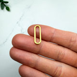 18K Gold Smooth Oval Connector Links