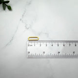18K Gold Smooth Oval Connector Links