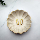 18K Gold Hammered Oval Connector Links
