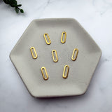 18K Gold Hammered Oval Connector Links