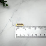 18K Gold Hammered Oval Connector Links