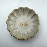 Gold Round Crystal Connector — Champagne, 2-Loop