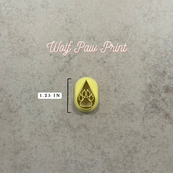 Wolf Paw Print Clay Cutter