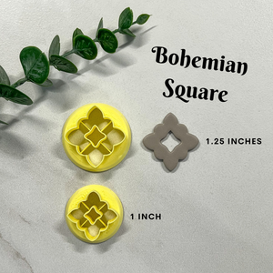 1 in, 1.25 in Bohemian Square Clay Cutter