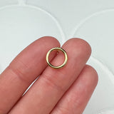 18K Gold Plated Open Circle Stud Earrings (NO LOOP)