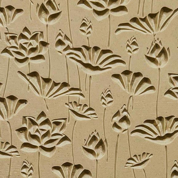 Flowing Flower Embossed Texture Tile