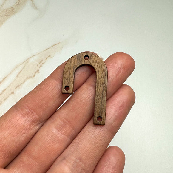 Walnut Wood Long Arch Charms