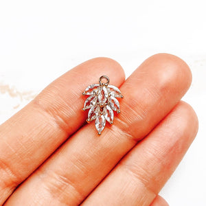 18k Gold Plated Cubic Zirconia Crystal Charms