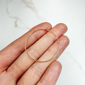 35mm 18K Gold Plated Hoops