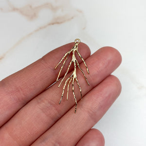 18K Gold Plated Branch Charms