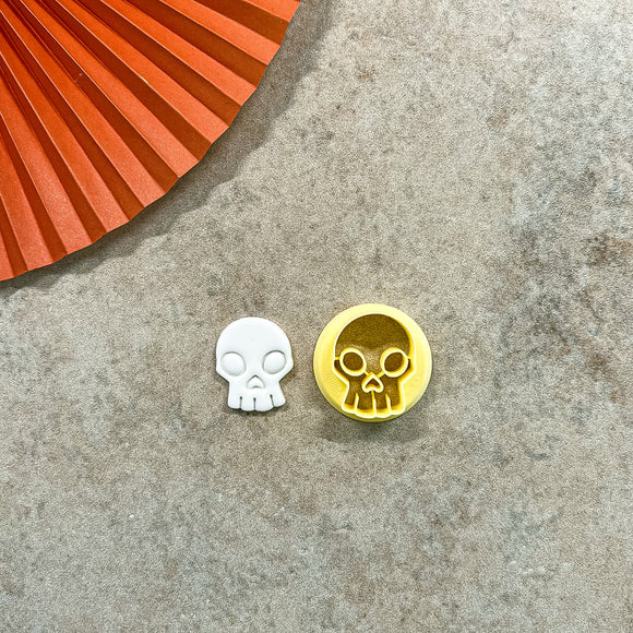 1 in Embossed Skull Clay Cutter