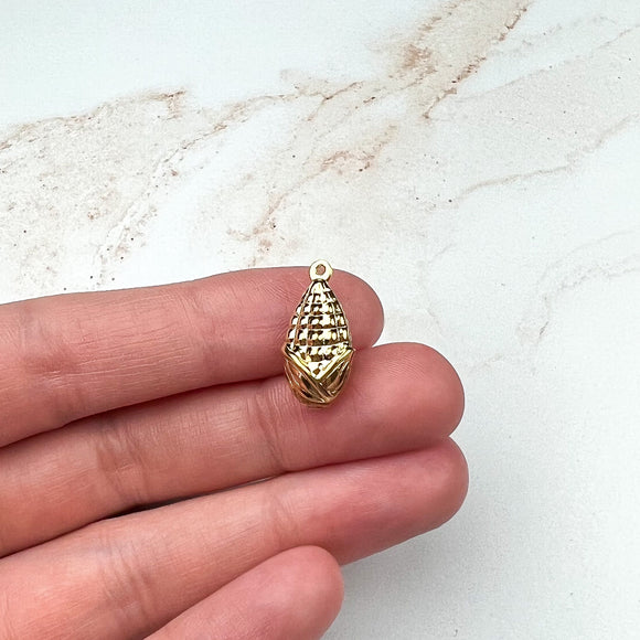 24K Gold Plated Corn Stalk Charms