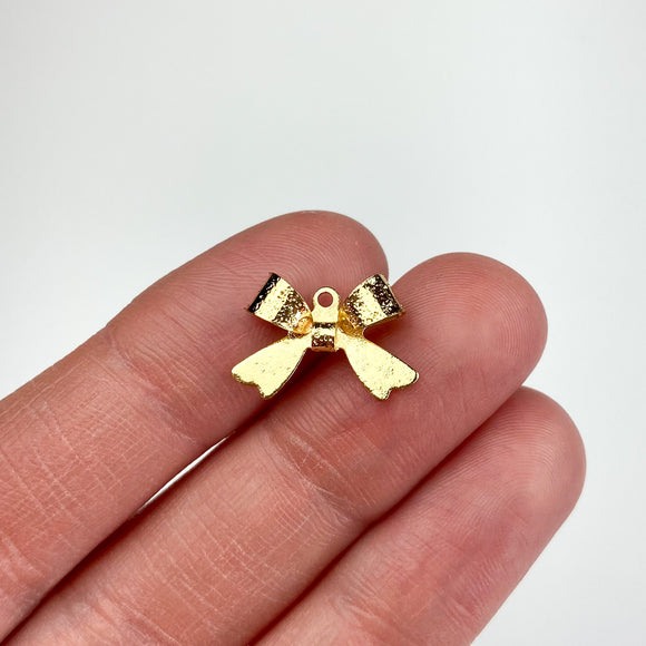 18K Gold Plated Bow Charm
