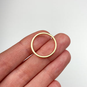 20mm 18K Gold Plated Circle Charms