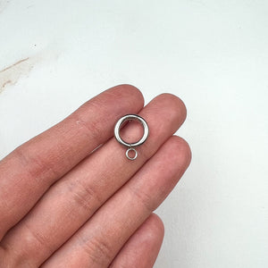 Stainless Steel Open Circle Earring Posts