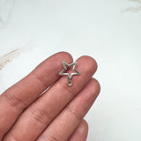 925 Sterling Silver Plated Stainless Steel Star Earring Posts