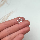 925 Sterling Silver Plated Stainless Steel Star Earring Posts