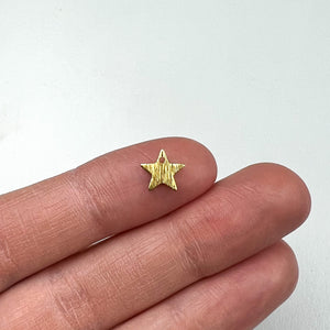 24K Gold Plated Textured Traditional Star Charms