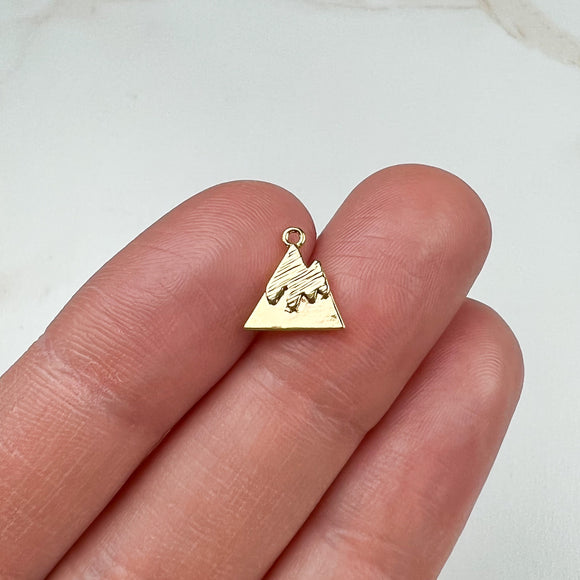 18K Gold Plated Snowy Mountain Charms