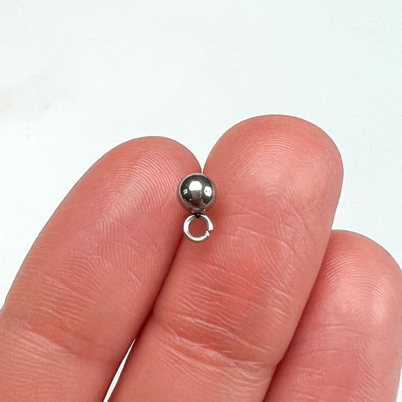 304 Stainless Steel 4mm Ball Earring Posts