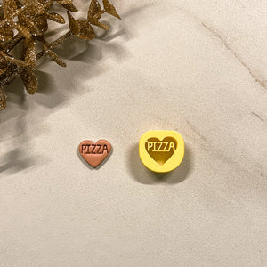 0.75 in, 1 in Pizza Conversation Heart Clay Cutter