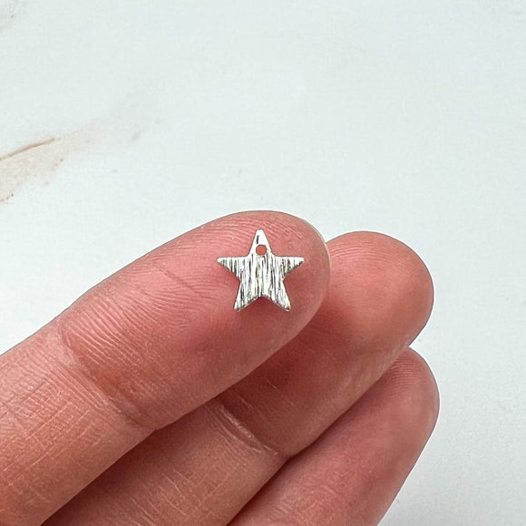 925 Sterling Silver Plated Star Charms