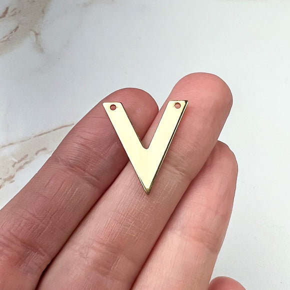 Gold Plated V Shaped Charms