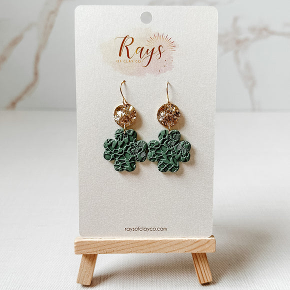 Lace Four-Leaf Clover Earrings