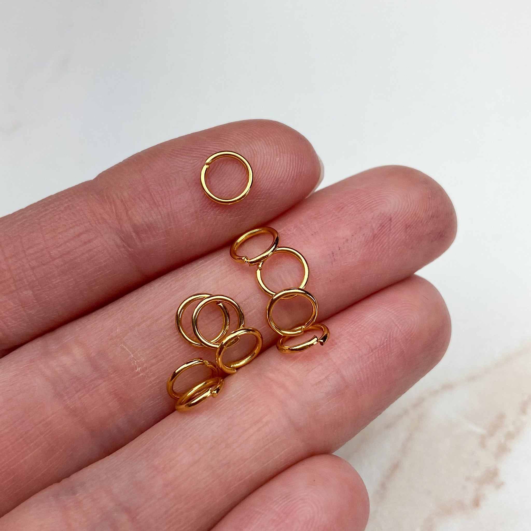 100pc, Gold Jump 2024 rings, 18 Gauge, 6mm Gold Filled Open Jump Rings, 6mm Jump Ring, Strong and Sturdy Loops, Made in USA, Wholesale Lots