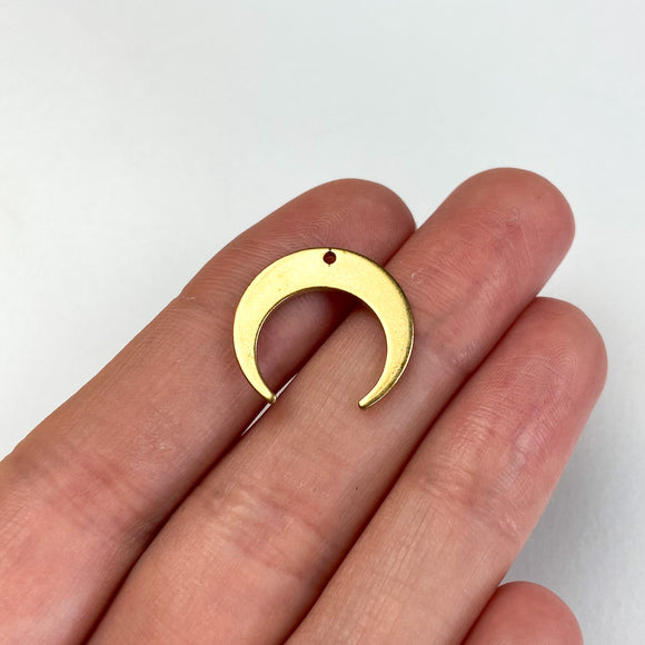 17 x 18mm Brass Moon Charms