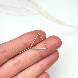 18K Gold Plated Open Triangle Charms With Loop