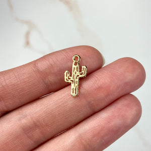 18K Gold Plated Cactus Charms