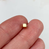 3 x 3mm Gold Plated Cube Studs