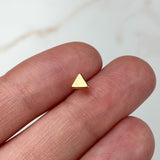 4mm Gold Plated Triangle Studs